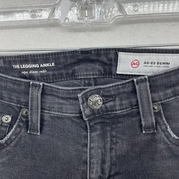 Adriano Goldschmied Jeans Women's Sz 28 Black Legging Super Skinny Ankle Stretch - Picture 9 of 10